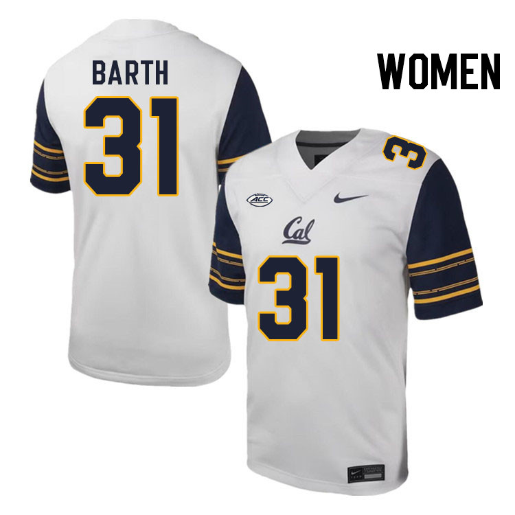 Women #31 Hunter Barth California Golden Bears ACC Conference College Football Jerseys Stitched Sale